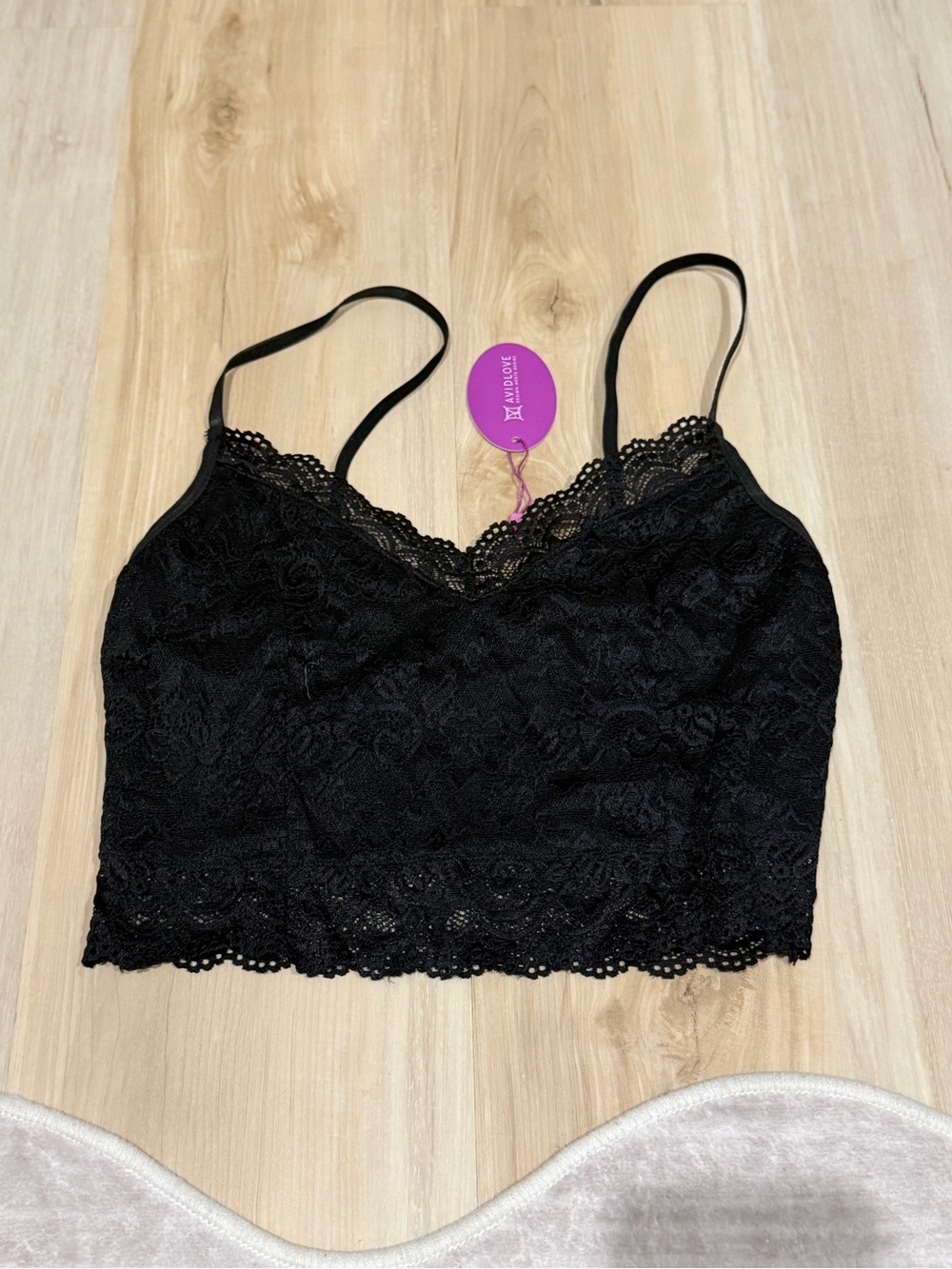 Black Lace Bralette Crop Top